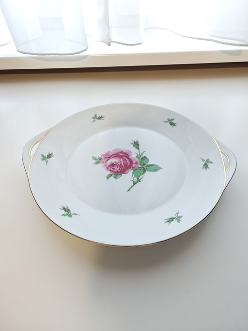 Königlich Tettau taart-/serveerbord met handvatten in uitstekende staat