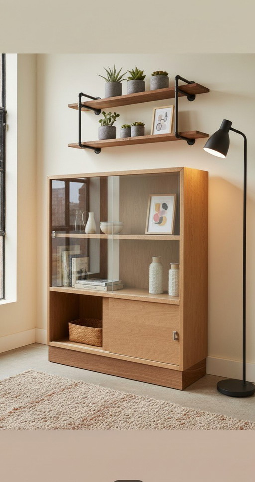 antiek boekenkast jaren '50