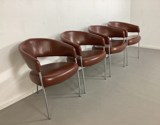 Image 1 of 4 Leather Castelijn Tripod Modern Design Chairs