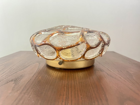 Plafoniera Vintage Hillebrand Hillebrand – Vetro Ghiaccio Anni '60/'70 – Design Mid-Century – Plafoniere (photo 3 of 7)
