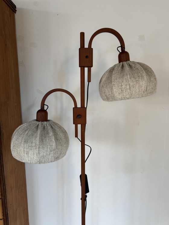 Image 1 of Lampadaire vintage en teck, Domus ‘80