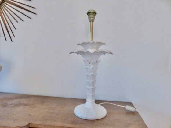 Image 1 of Rare Large "Palm Tree" Lamp, Italy, White Ceramic, 1960