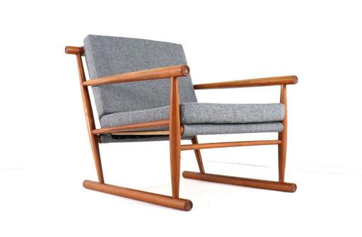 Poltrona vintage in teak di metà secolo