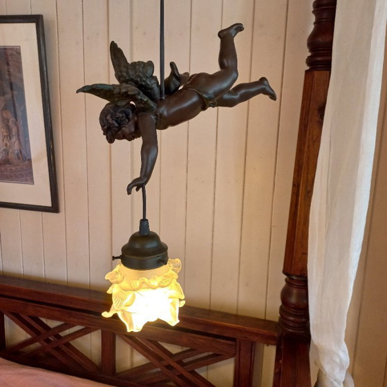 Image 1 of Cama Auping con armazón y lámpara Kampong