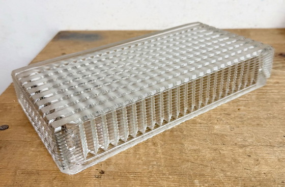 Image 1 of Applique ou plafonnier vintage en verre de Napako, années 1970