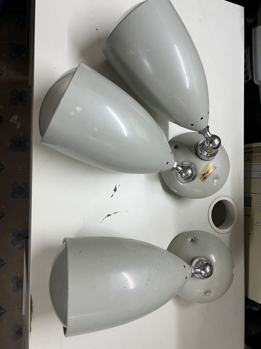 Juego de 3 Focos de Pared / Techo Vintage Philips – Años 50