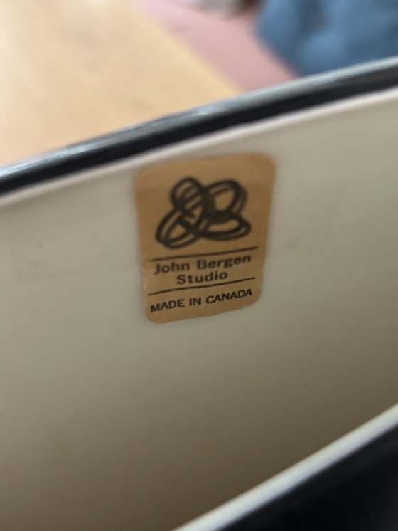 Image 1 of 2x John Bergen vases – vintage – with label