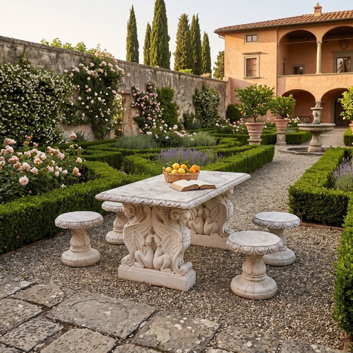 Tavolo da giardino e 4 sgabelli, Italia, inizio XX secolo – tuinsets, Other (photo 2 of 15)