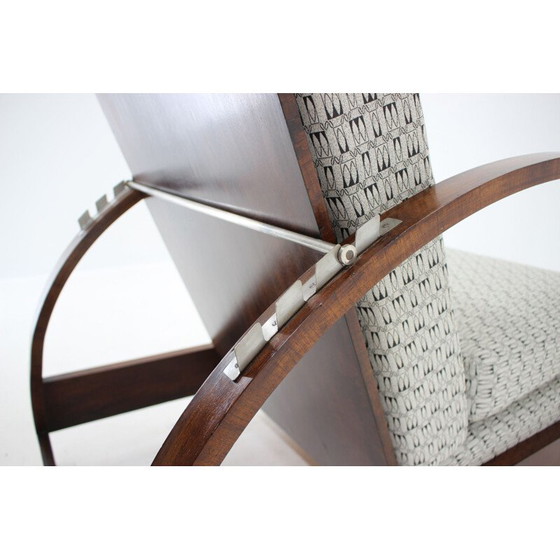 Image 1 of Vintage adjustable and convertible Art Deco armchair, Czechoslovakia 1930