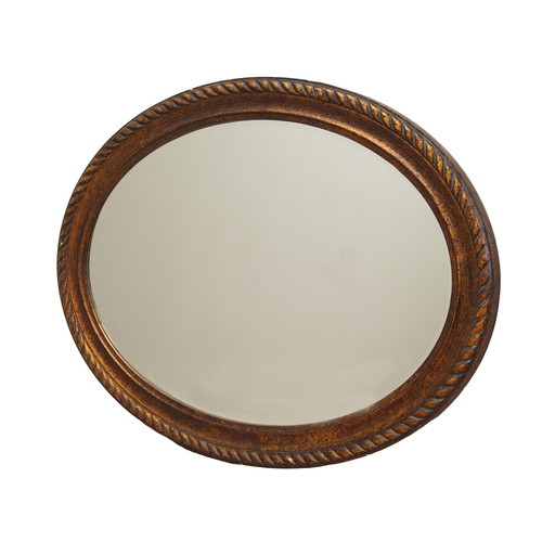 Miroir dans un cadre en bois, design danois, années 1960, production : Danemark