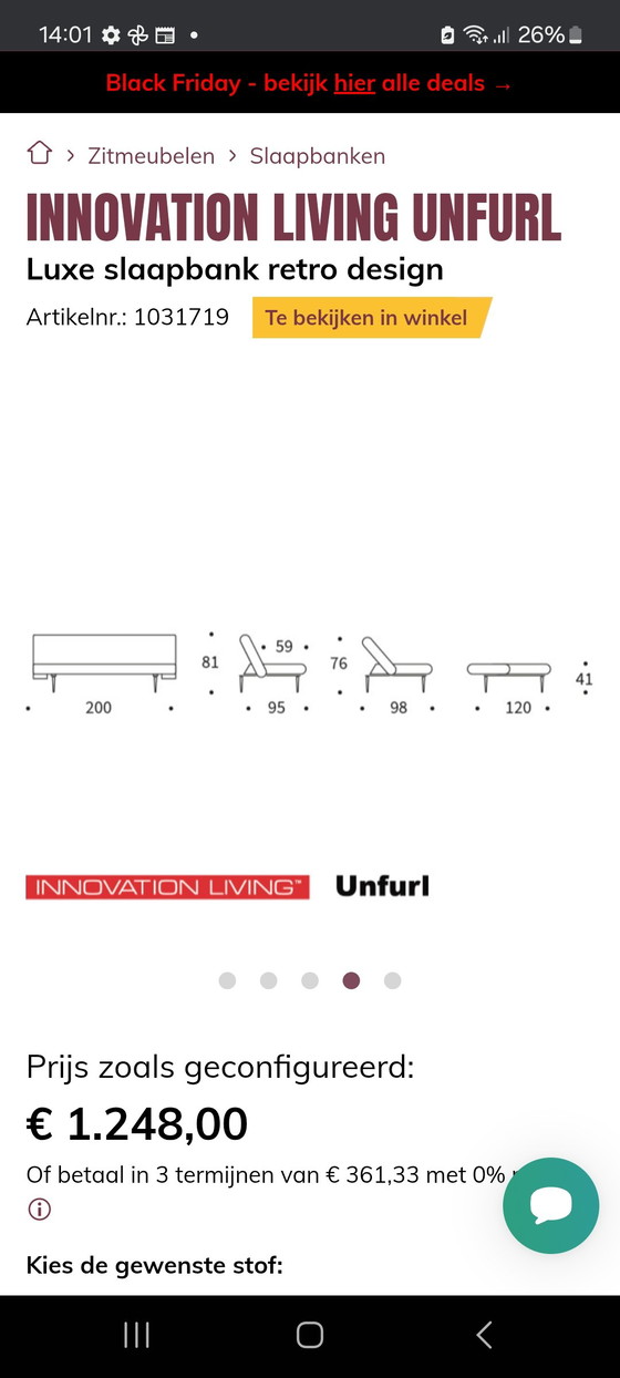 Image 1 of Canapé-lit multifonctionnel design d'Innovation Living