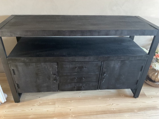 Beautiful Sideboard Made of Mango Wood and Metal (photo 10 of 12)