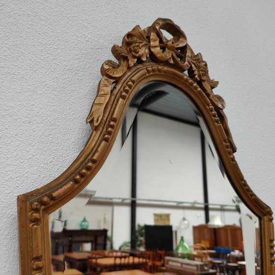 Image 1 of Console table wall console side table marble top and mirror