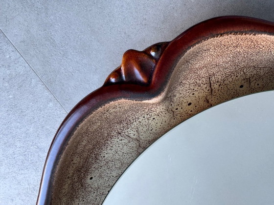 Image 1 of Grande specchio vintage in ceramica con illuminazione / retroilluminato