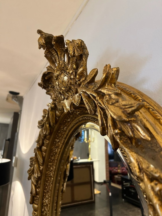 LARGE imposing baroque mirror – Wood (photo 8 of 13)