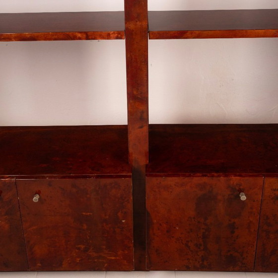 Image 1 of Perkamenten boekenkast van Aldo Tura voor Tura Milano 1960