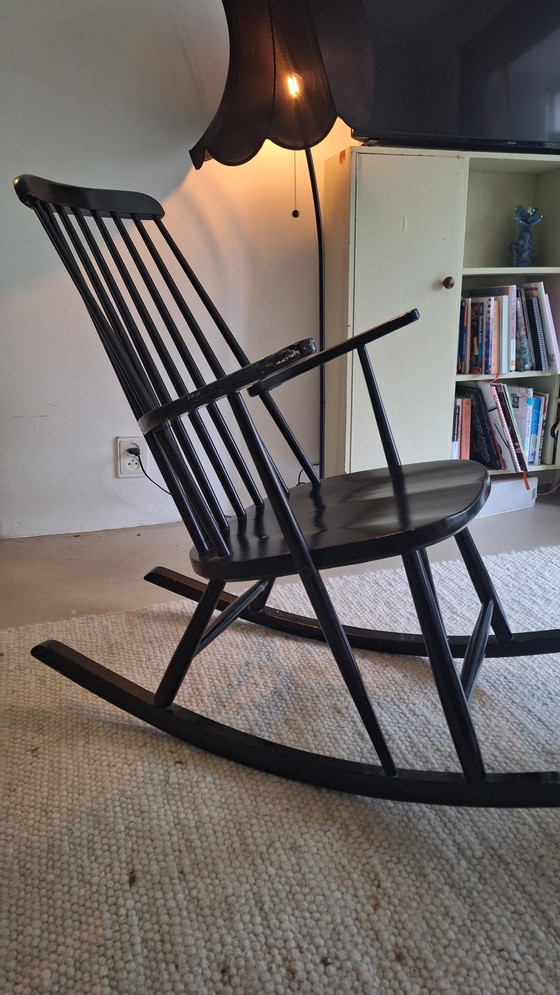 Image 1 of Chaise à bascule style milieu du siècle : Tapiovaara, Lena Larsson