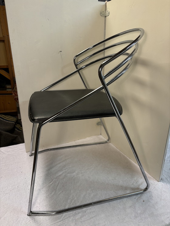 Image 1 of Vintage Italiaans design draadstaal stoelen 