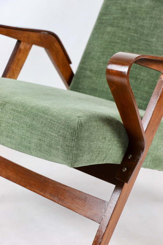 Image 1 of Czech Tatra Armchair In Olive Green Attributed To Frantisek Jirak, 1970S