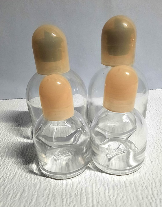 Image 1 of Vintage Bodum Cruet Set – Design Carsten Jørgensen | Olie & Azijn + Zout & Peper | Ovale Houder | 20x13x16 cm