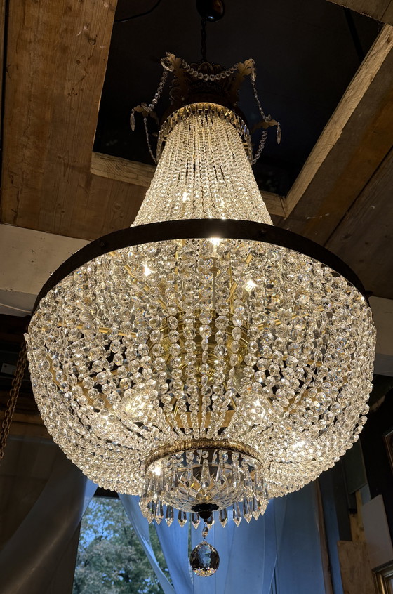 Image 1 of Very large impressive crystal chandelier 170 x 90