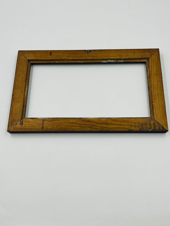 Image 1 of Cornice vintage in legno di quercia scura 18x34