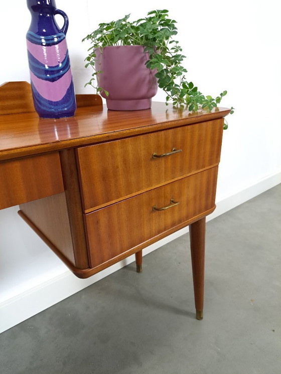 Image 1 of Side table with drawers and brass details from Sweden, children's desk