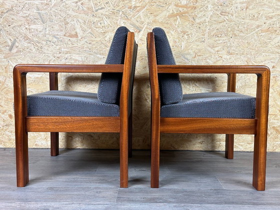 Image 1 of 2x Fauteuil en teck des années 60 et 70 Fauteuil lounge Design danois moderne des années 70