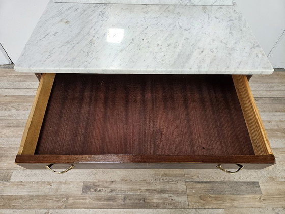 Image 1 of Tocador Art Decó con mármol blanco y espejo