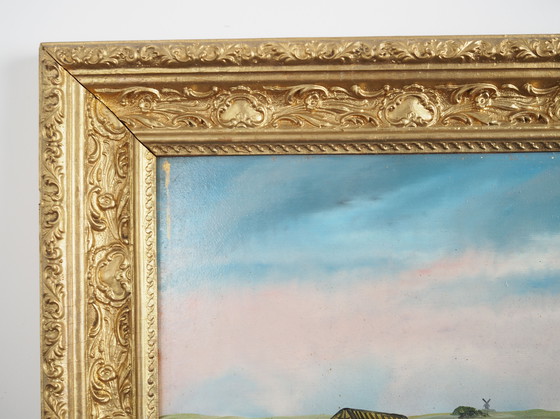 Image 1 of Tableau "La ferme", design scandinave, années 1970