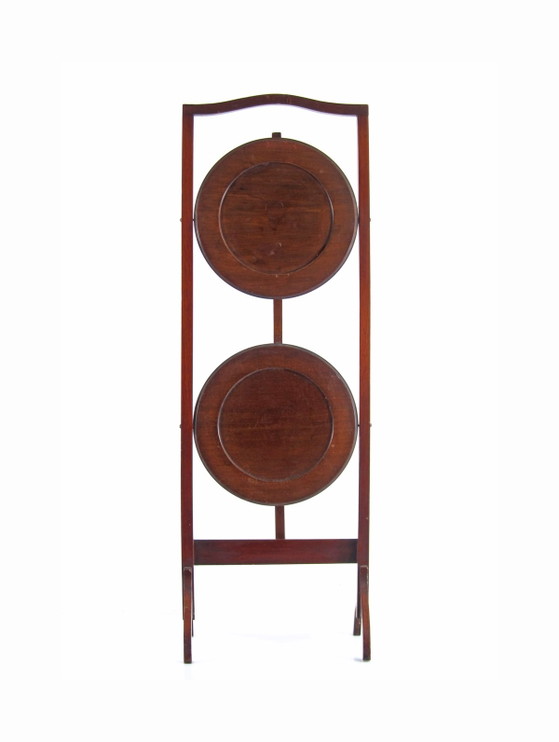 Mahogany Vintage Jugendstil Antique High Tea Cake Stand 19th Century, Storage cabinet, Wood, Brown, Art Deco (photo 7 of 12)