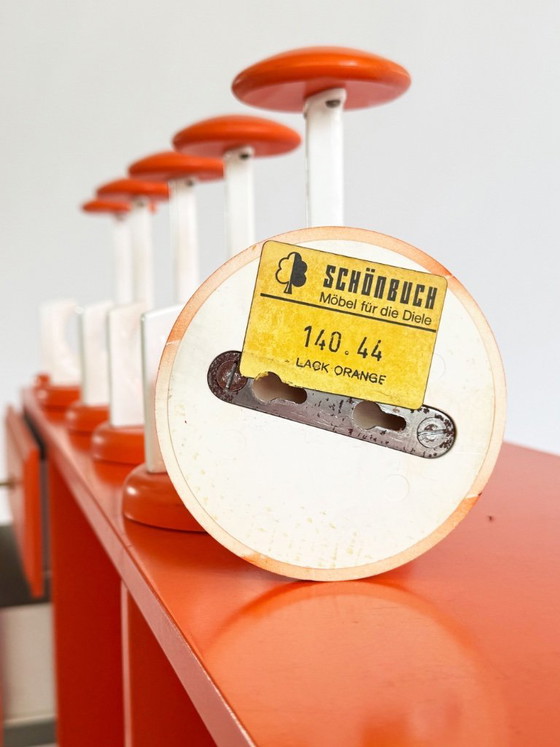 Image 1 of Armadio/mobile da ingresso vintage – Schönbuch, anni '80, laccato arancione