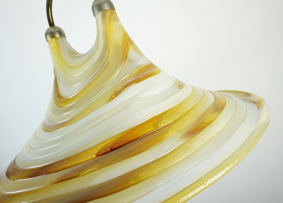 Image 1 of large cosack vintage PENDANT LAMP acrylic and metal 1970s space age hanging lamp