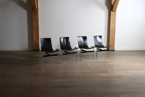 Image 1 of T-stoelen van Katavolos, Kelley en Littell voor ICF de Padova, Italië, 1952. Set van 4.