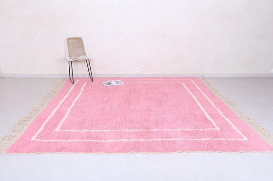 Traditioneel roze Marokkaans Beni Ouraine-tapijt, handgemaakt, 3/4 m – Ahrend, Vloerkleden en tapijten, Wool (photo 7 of 7)
