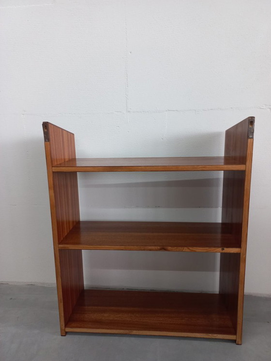 Image 1 of 1950s/60s Scandinavian wall cabinet wall rack (teak-pine veneer)
