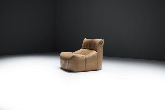 Image 1 of Aralia vintage '1981' in pelle originale di Michel Ducaroy per Ligne Roset