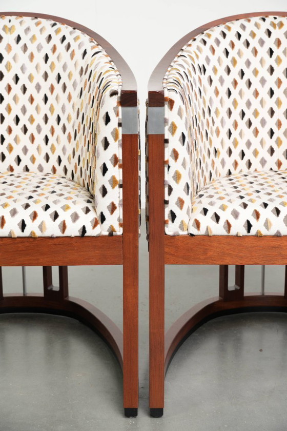 Image 1 of Unique Art Deco design Schuitema armchairs/occasional chairs from the Decoforma series with beautiful fabric upholstery.