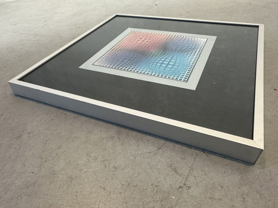 Stampa ‘Op Art’ Vintage - Victor Vasarely – Decorazioni murali, Aluminium, Glass (photo 4 of 6)
