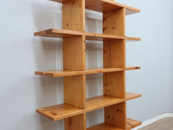 Image 1 of Libreria componibile vintage Ideal Form in legno di larice naturale anni '70