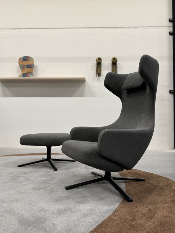 Image 1 of Vitra Grand Repos con poggiapiedi grigio melange