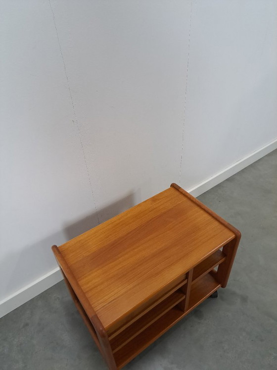 Image 1 of Carrito de audio danés de teca con cajón, mueble para TV