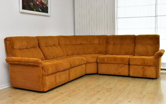 Image 1 of  Yellow corduroy  modular sofa, 1970s, set of 5