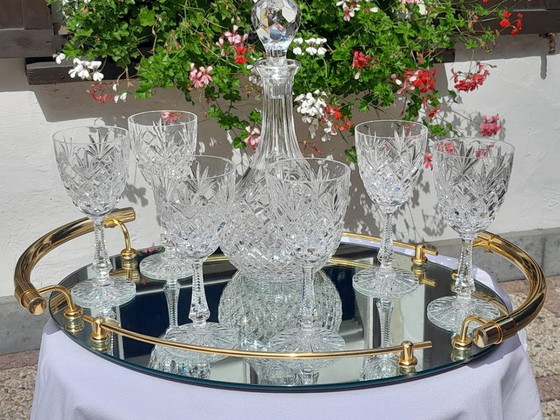 Plateau Miroir Vintage Dimart Milano Hollywood Regency – Plaqué Or 24k – Accessoires de table, Glass, Gold (photo 5 of 8)