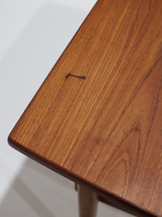 Freestanding teak double-sided Danish 1960s vintage Desk, Wood, Brown, Mid Century Modern (photo 15 of 15)