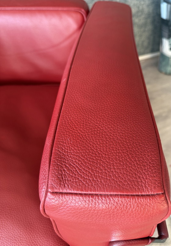 Image 1 of Vintage LC2 Le Corbusier fauteuil in rood leer, Italië, jaren 80