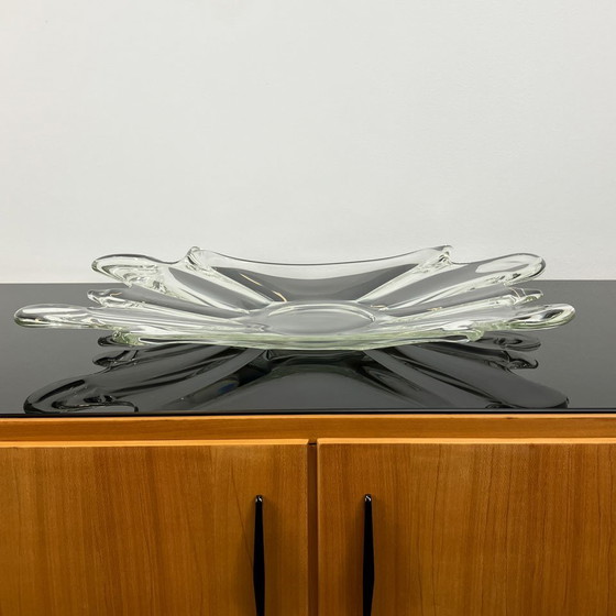 Image 1 of Bol en verre, fait à la main, années 1970