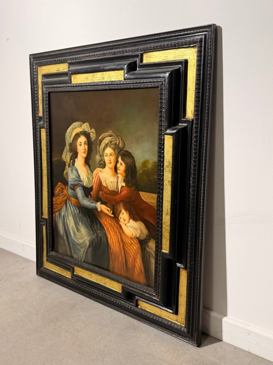 R. Belliagh – Portrait of Women & Children, Oil on Wooden Panel – Paintings & Drawings (photo 2 of 6)