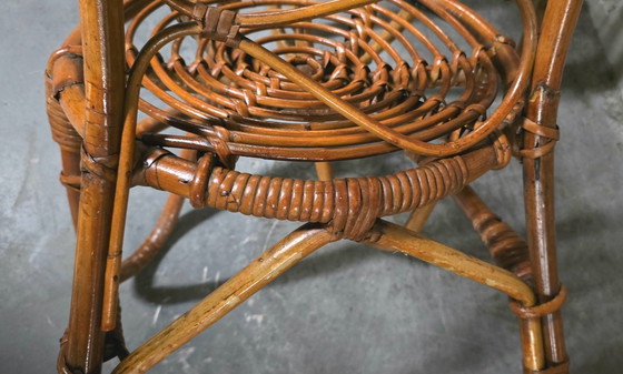 Image 1 of Juego de 4 sillas de bambú de Bonacina, 1960