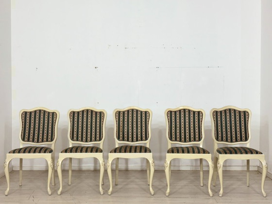 Image 1 of 5 sedie Chippendale antiche, circa 1920 | Sedie da pranzo in stile barocco